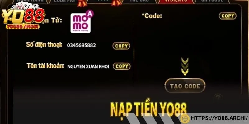 Nạp tiền YO88 được hiểu như thế nào?